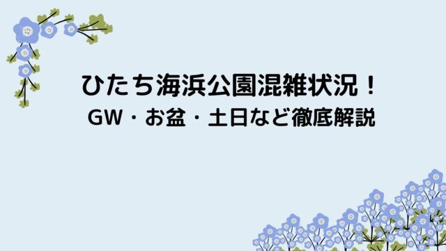 ひたち海浜公園の混雑状況や渋滞22 Gwやお盆リアルタイムで知る方法は 季節の情報なび